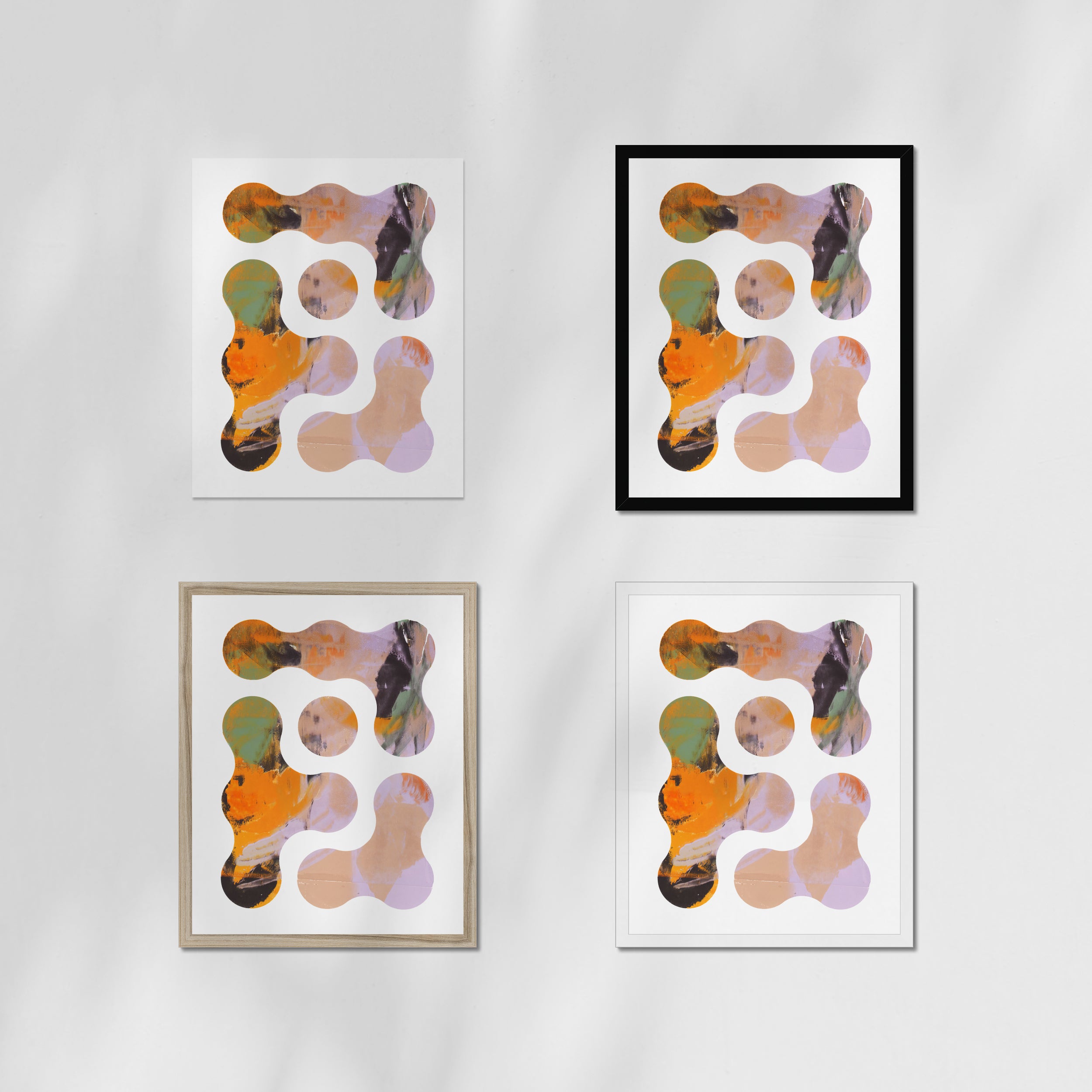 Monotype circles 03 Fine Art Print