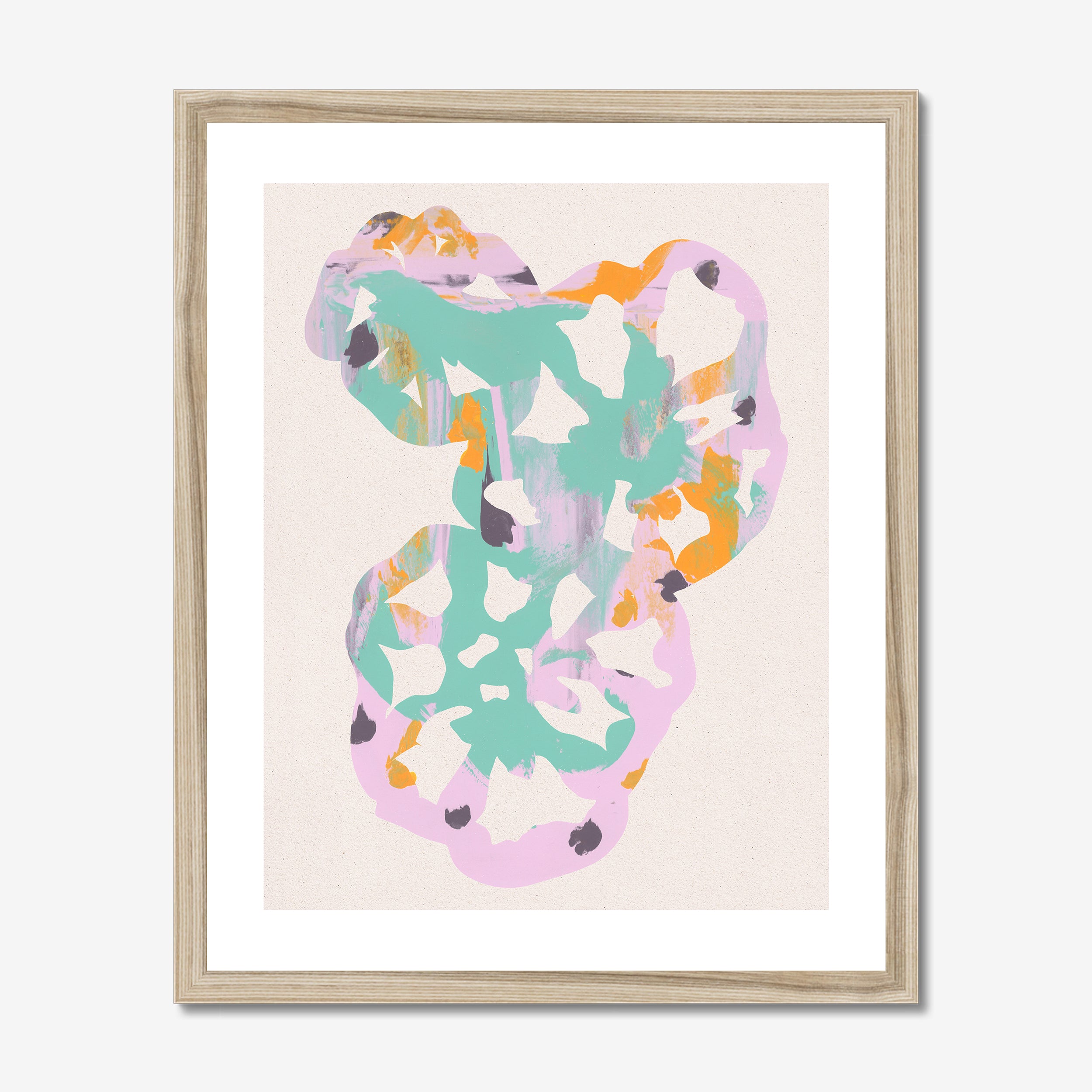 Monotype Tomato Hearts 02 Fine Art Print
