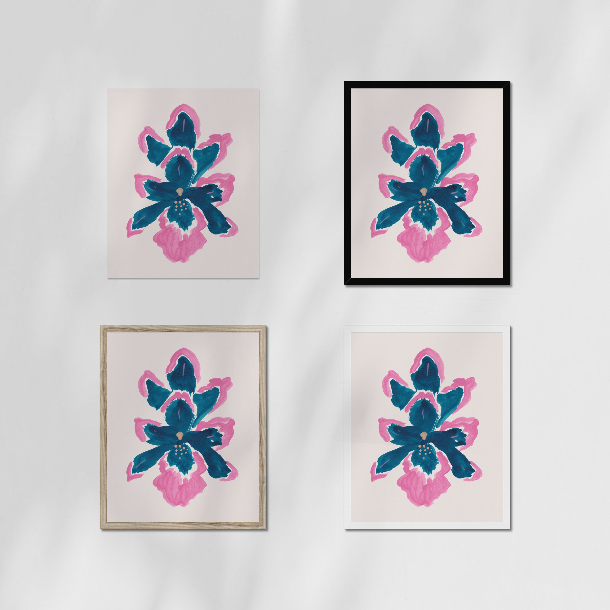 Turquoise Gem Orchids Fine Art Print